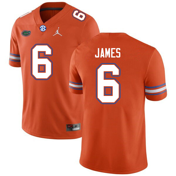 Men #6 Shemar James Florida Gators College Football Jerseys Sale-Orange